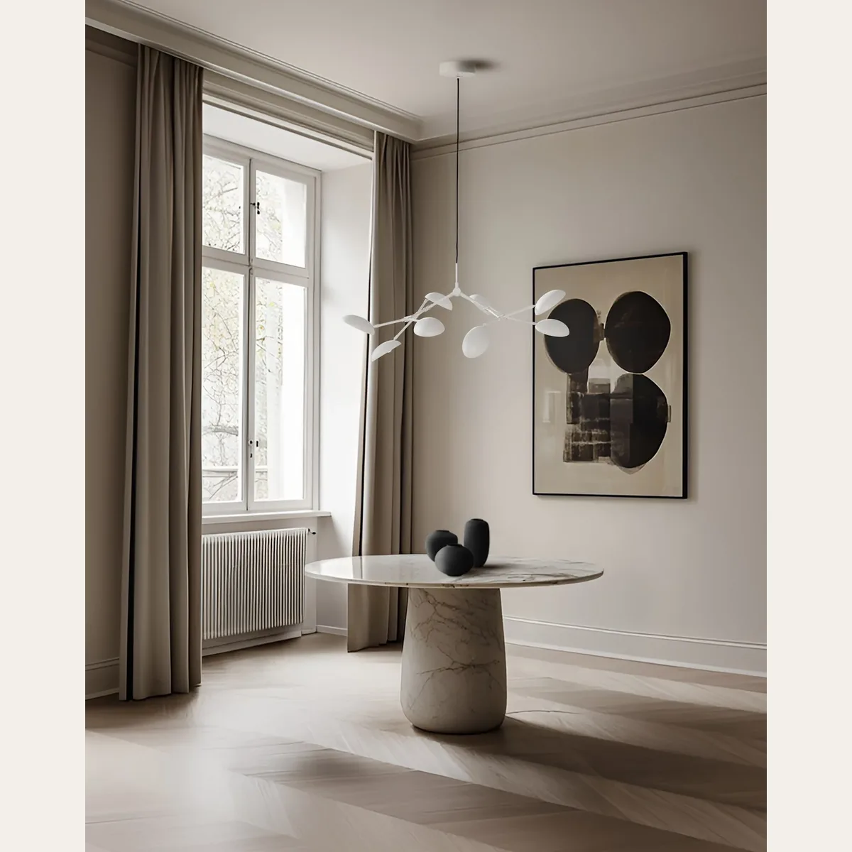 Drop Chandelier White