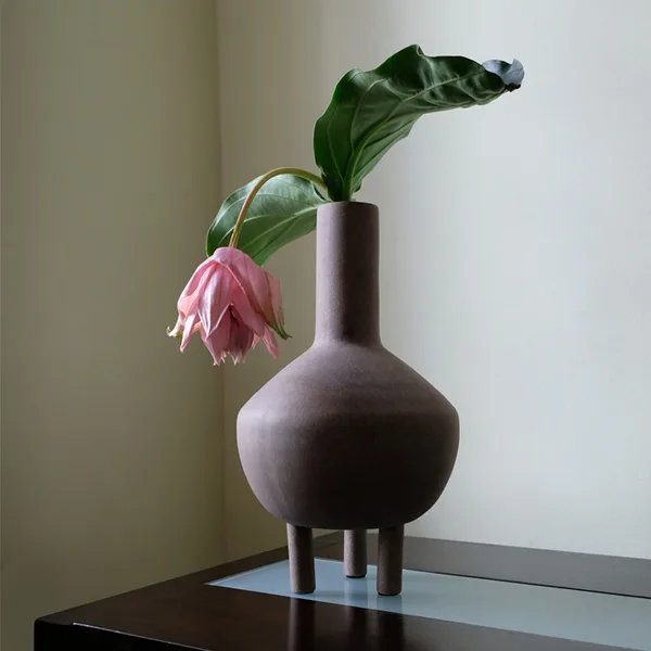 Duck Vase, Fat - Taupe