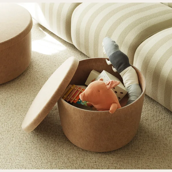 Hide Storage Pouf