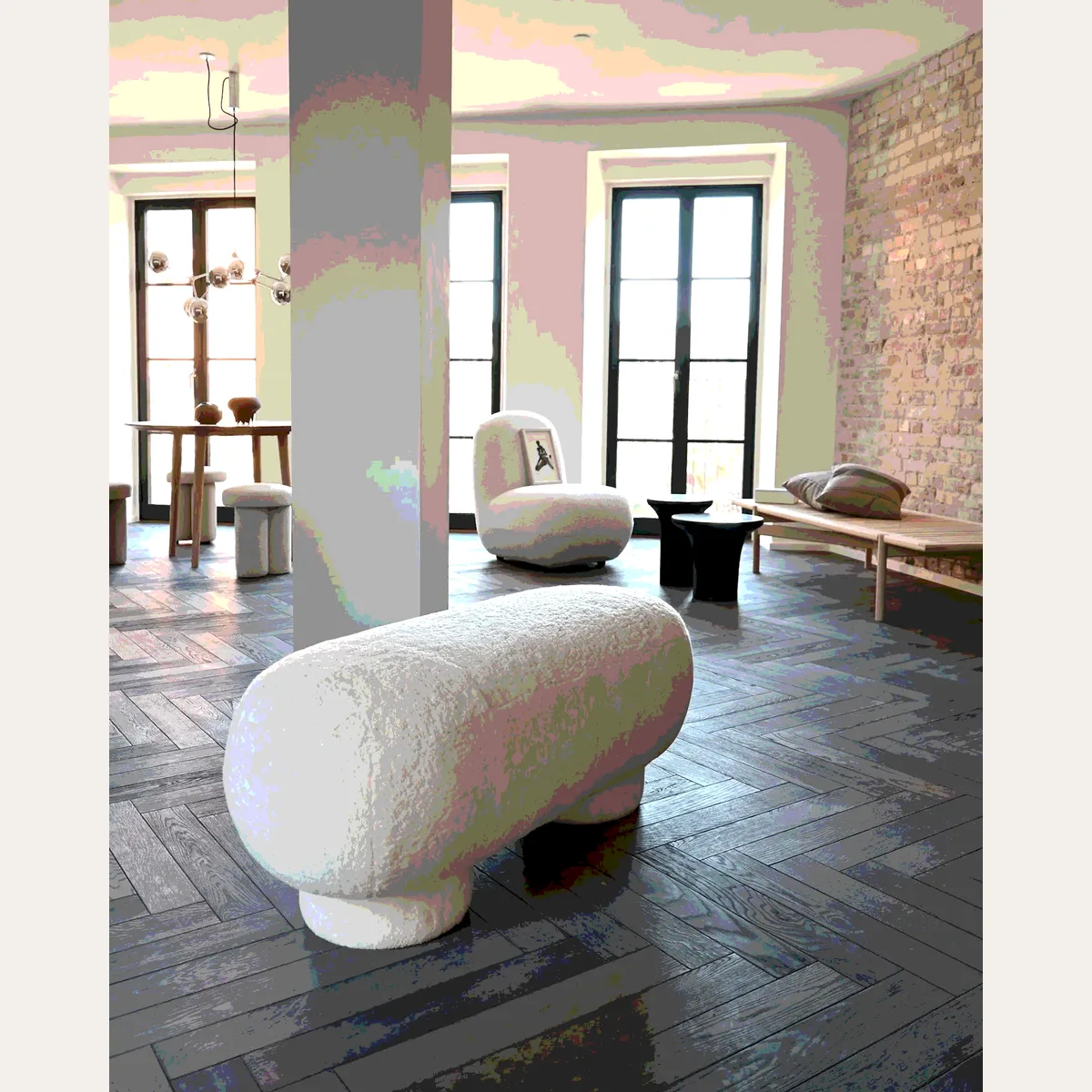 Big Foot Bench Sheepskin
