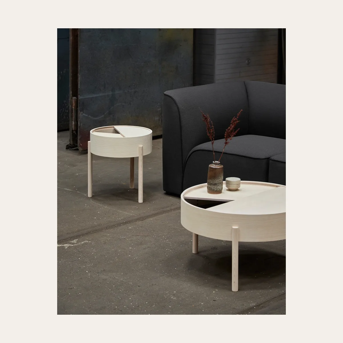 Arc coffee table 42 см white ash