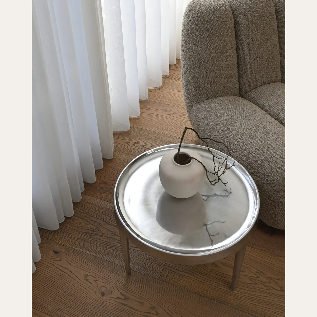 Phantom Table, Tall - Chrome