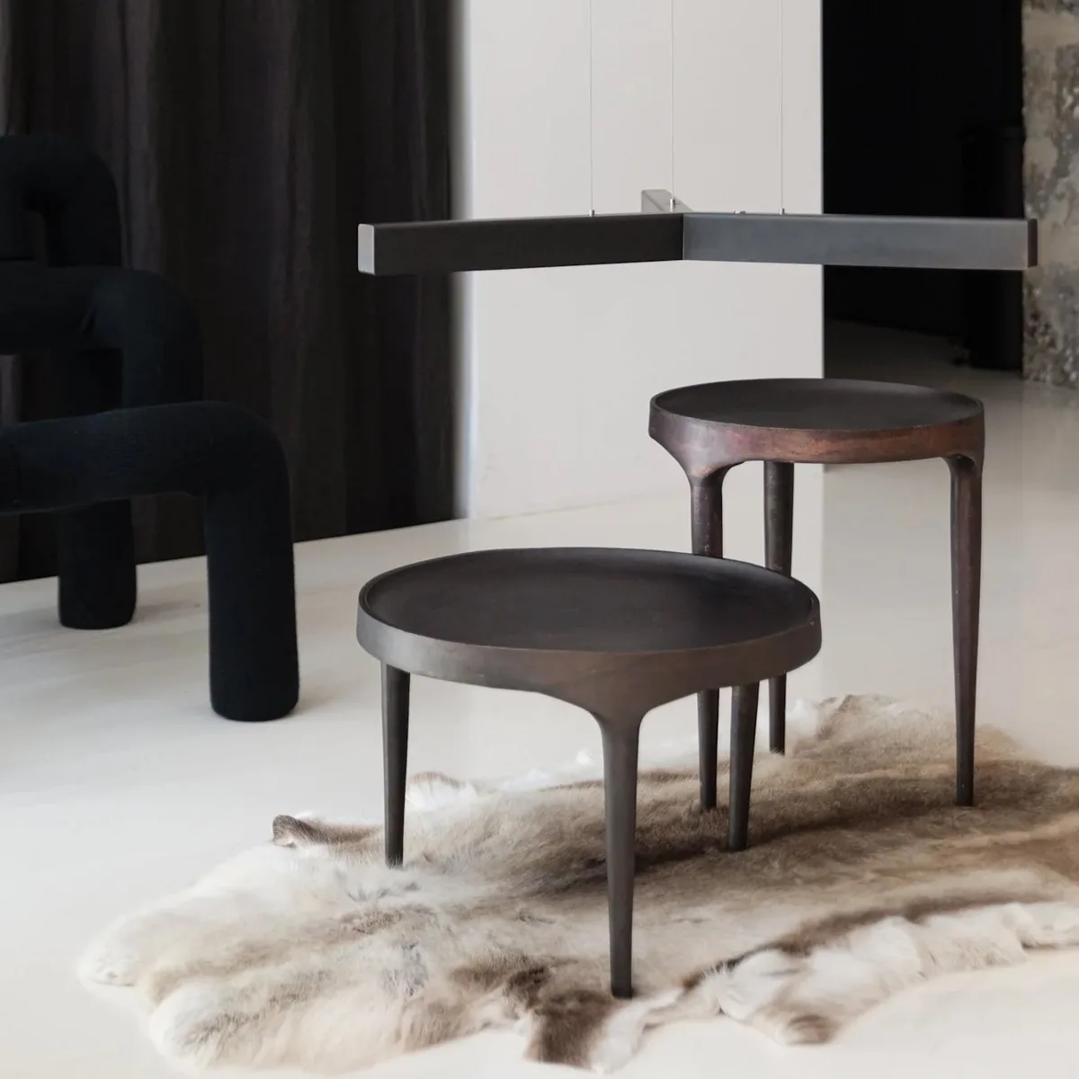 Phantom Table, Tall - Burn Antique
