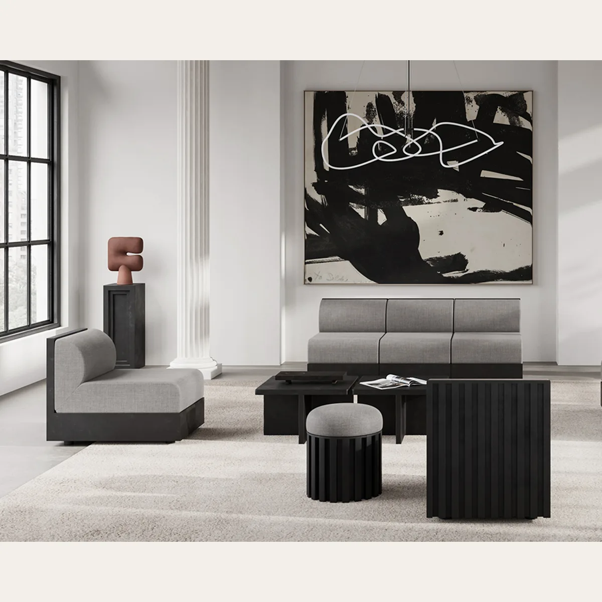 Пуф 101 COPENHAGEN Tribu Stool - Coffee