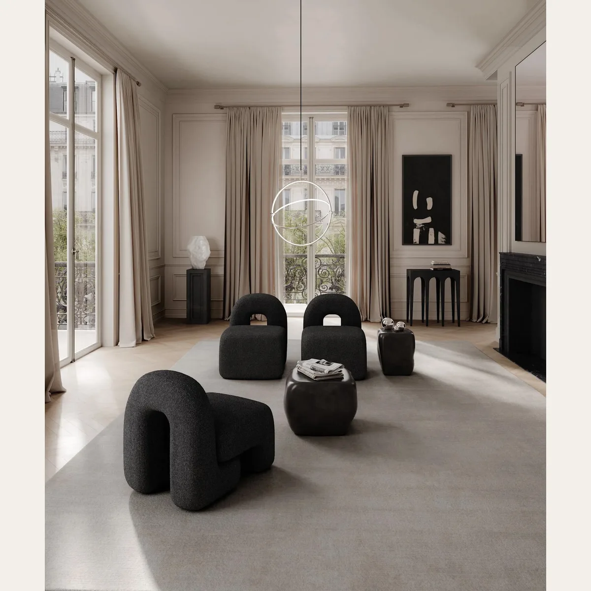 Daiku Lounge Chair - Deep Taupe