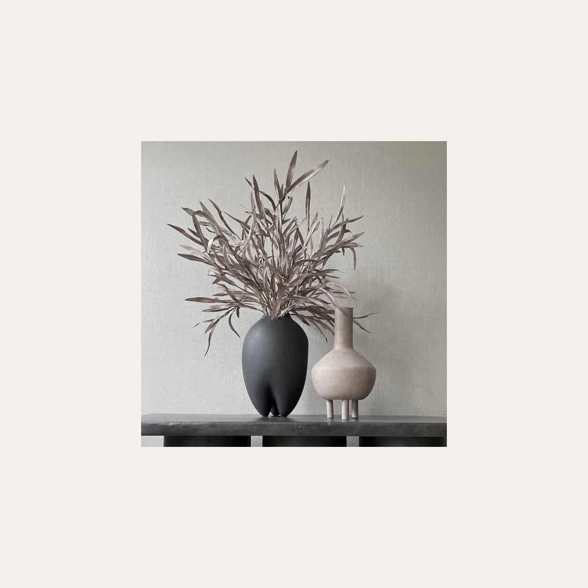 Duck Vase, Fat - Taupe