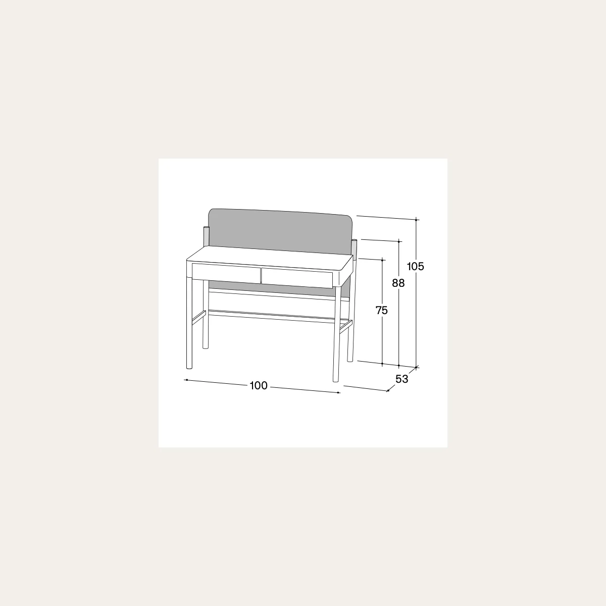 Flag dressing table